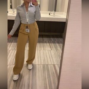 Aritzia Wilfred Effortless Pant in Sandy Beige